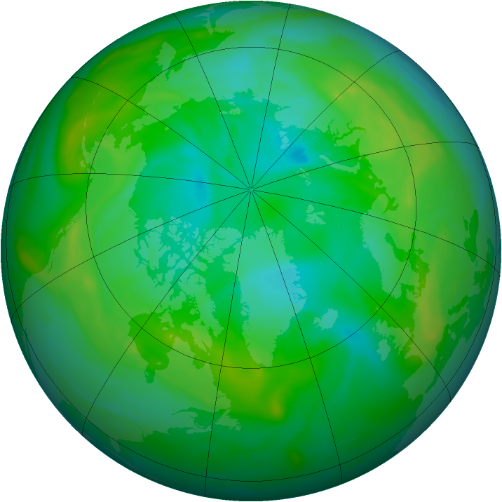 Arctic ozone map for 03 August 2006